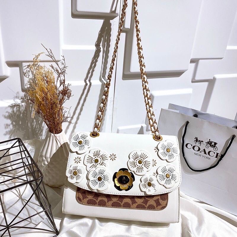 Tas Coach Parker White Daisy Flower