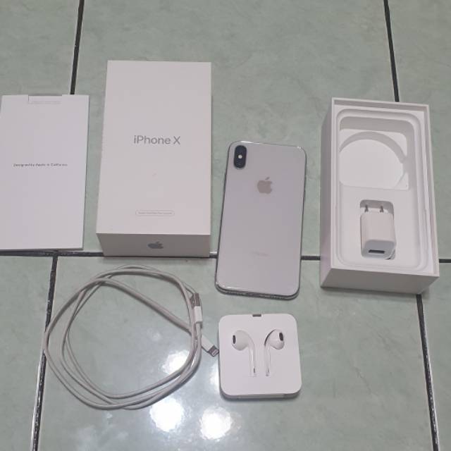 Iphone X 64 GB Silver Fullset