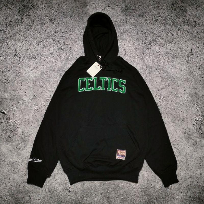 SWEATER HOODIE CELTICS BORDIR HITAM AUTHENTIC PREMIUM FULLTAG &amp; LEBEL