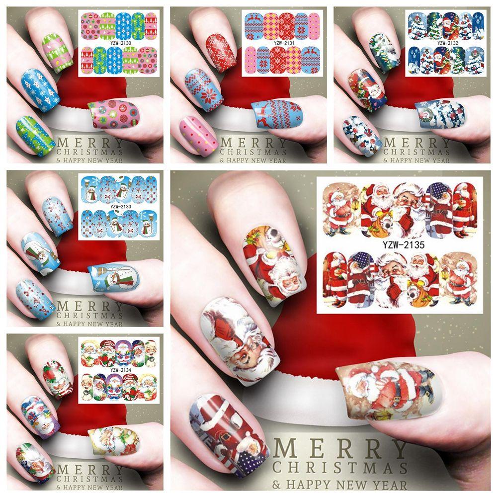 Preva Nail Art Stiker Hot Beauty Santa Claus Snowflakes Dekorasi Stiker