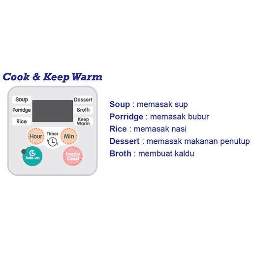 BabySafe Slow Cooker 1,5 L With auto menu LB06D Alat Masak MP-ASI Digital Atau Food Processor