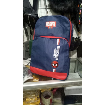 AS Ransel Anak Terbaik Marvel Backpack Karakter Logo spiderman captain america ada saku laptop BISA COD