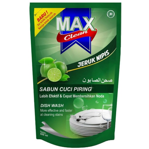 Max Clean Sabun Cuci Piring Ekonomis Refill Pouch 210 mL 800mL Sunlight Mama Lemon