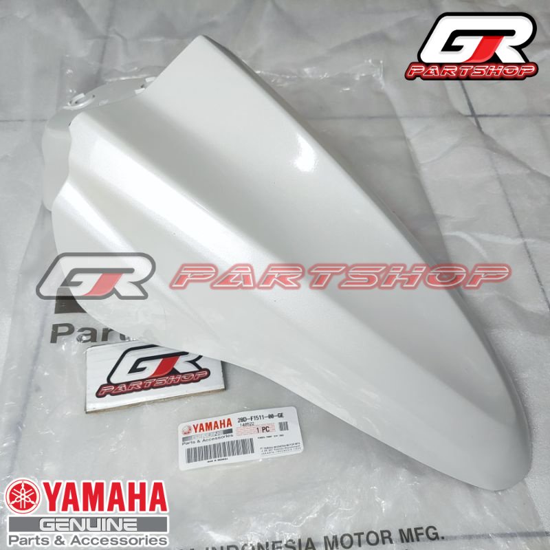 spakbor depan mio smile 28D putih ori ygp original yamaha slebor fender front