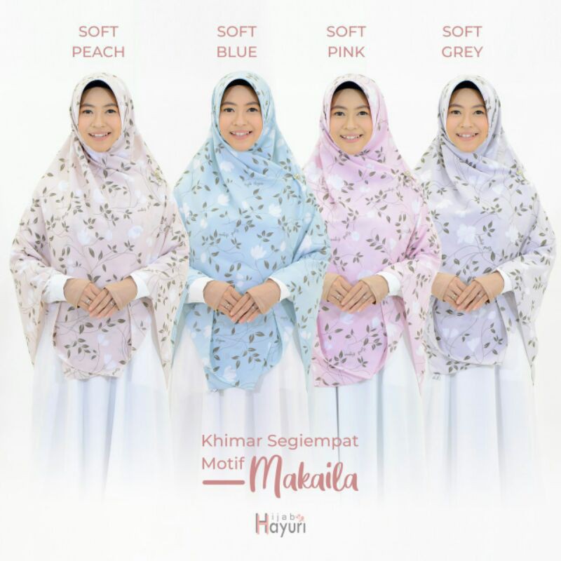 Khimar Segi Empat Motif Makaila by Hijab Hayuri