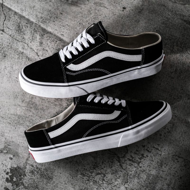 Vans Oldskool Mule Black White Original