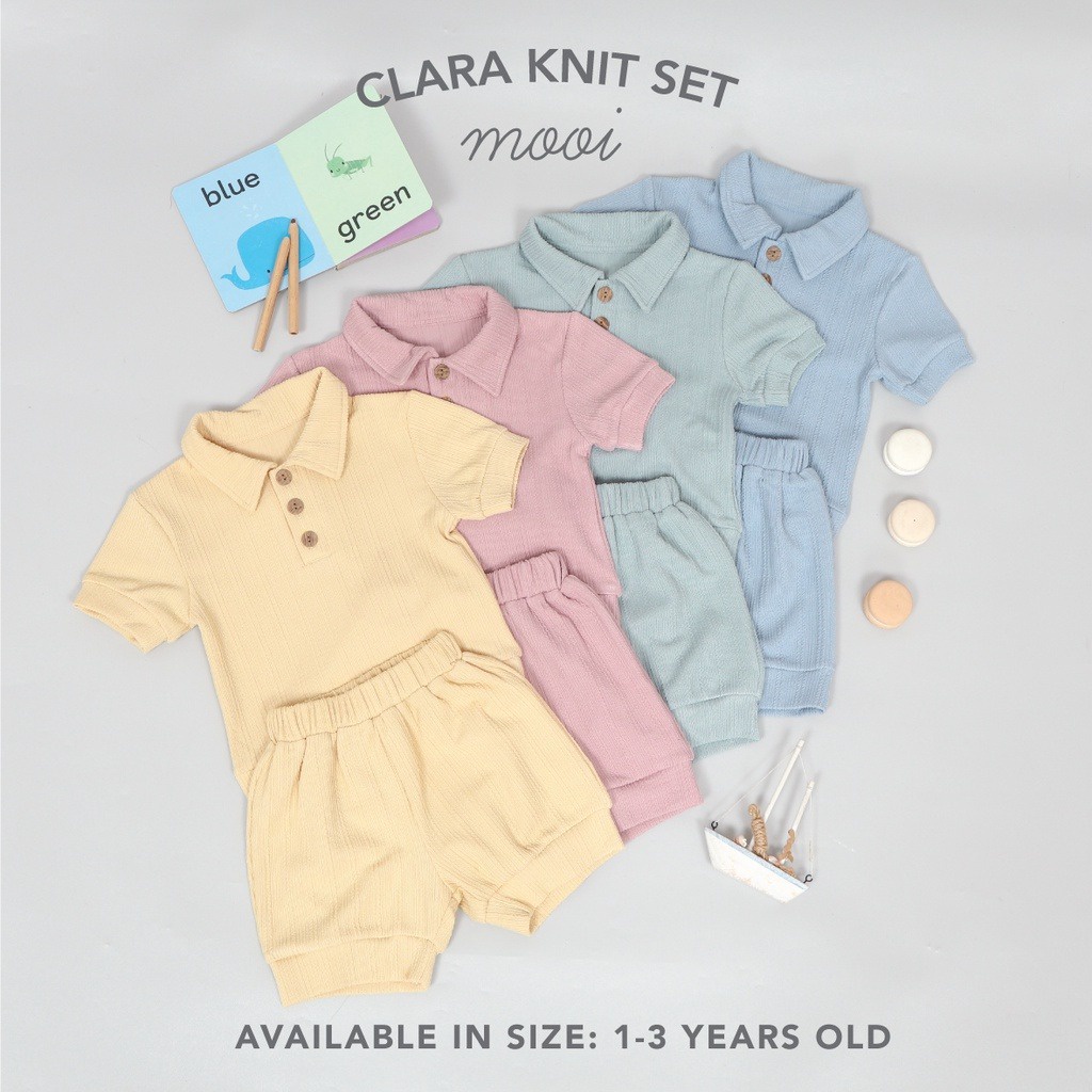 Mooi Setelan Anak Unisex Clara Knit Set