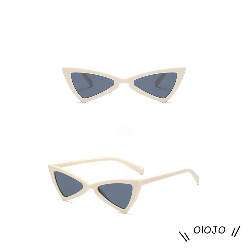 Hip-Hop Kecil Cat Eye Shades Cat-eye Triangle Sunglasses untuk Wanita Kacamata Fashion Kacamata dengan Gaya Retro