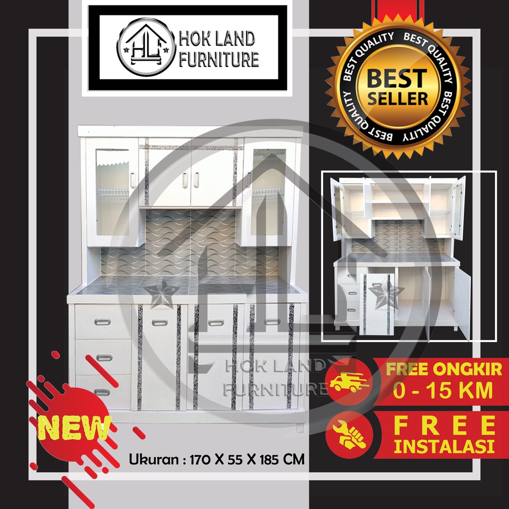 Lemari sayur 4 pintu lemari rak piring dapur minimalis / Lemari Sayur 4 Pintu Kayu Multiplek / LS60