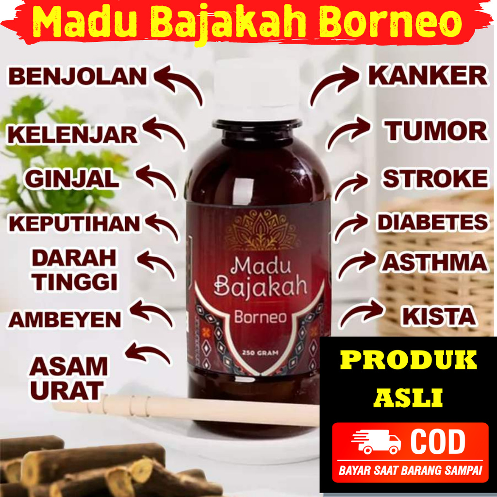 [DIJAMIN ORIGINAL] MADU BAJAKAH BORNEO - Madu Bajakah Asli Berbahan Dasar Akar Bajakah Asli Borneo