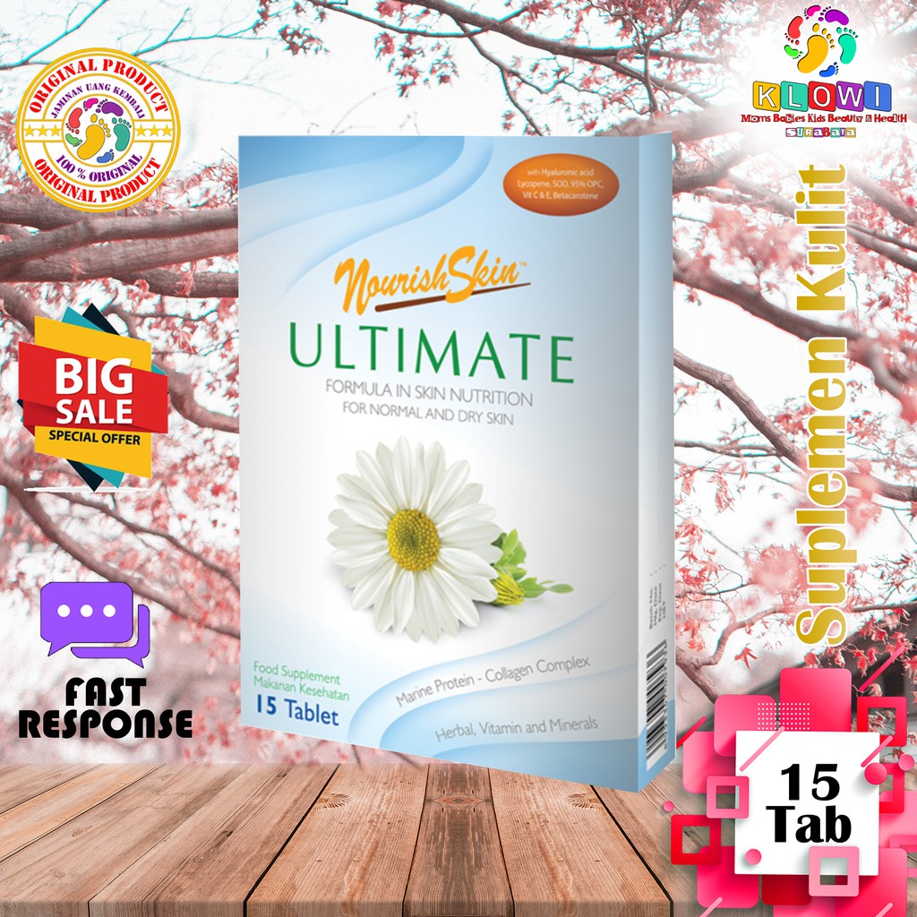 Nourish Skin Ultimate - 15 Tablet / No Kerutan / Kulit  