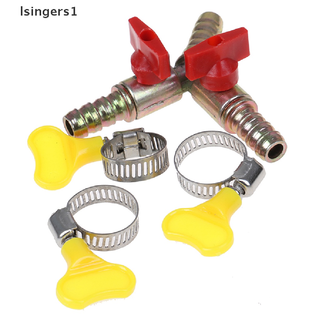 (lsingers1) Katup Bola Tipe Y 3 Arah Dengan Klem Fitting Selang Gas / Bahan Bakar 8MM