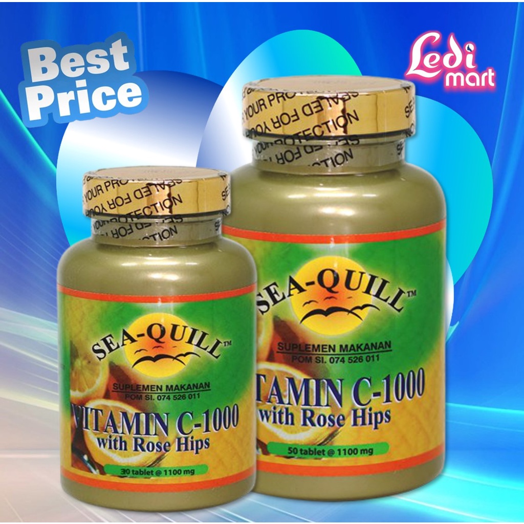 Sea-Quill Vitamin C 1000  30s &amp; 50s / Sea Quill / Seaquill / Vitamin Daya Tahan Tubuh / LEDI MART