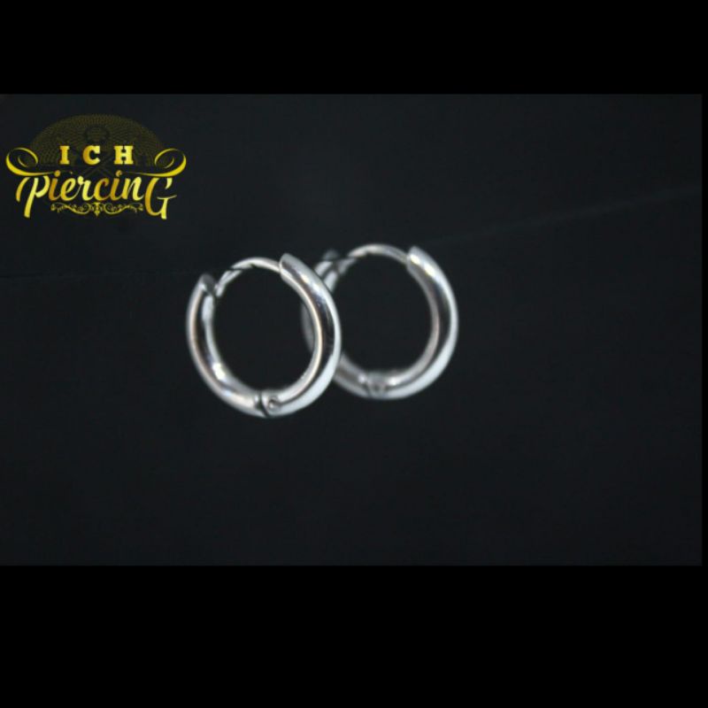 Anting hoop baja titanium pria wanita TERMURAH