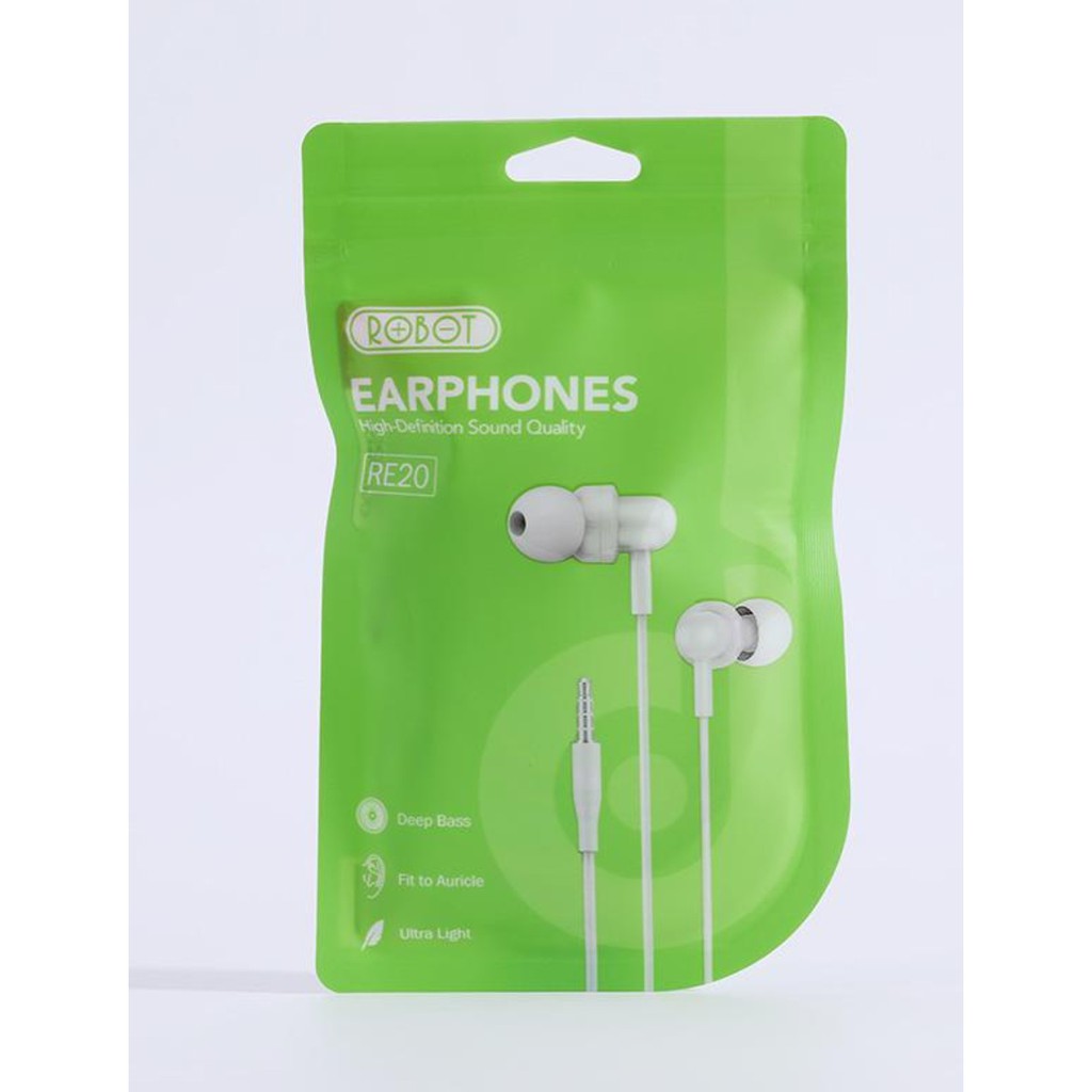 Earphone / Handsfree Robot RE20 Deep Bass Ultra Light