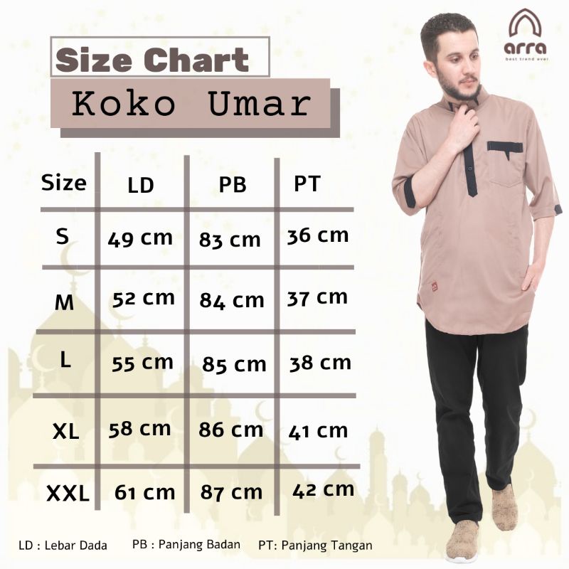 Baju Koko Kurta Pakistan Couple Ayah Dan Anak Lengan Pendek Arra Umar Kokoh Muslim