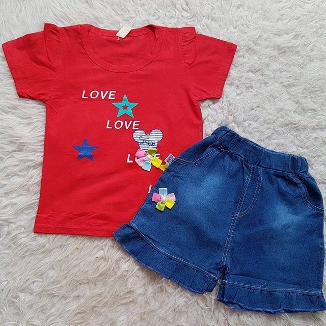 Baju Bayi Love Jeans