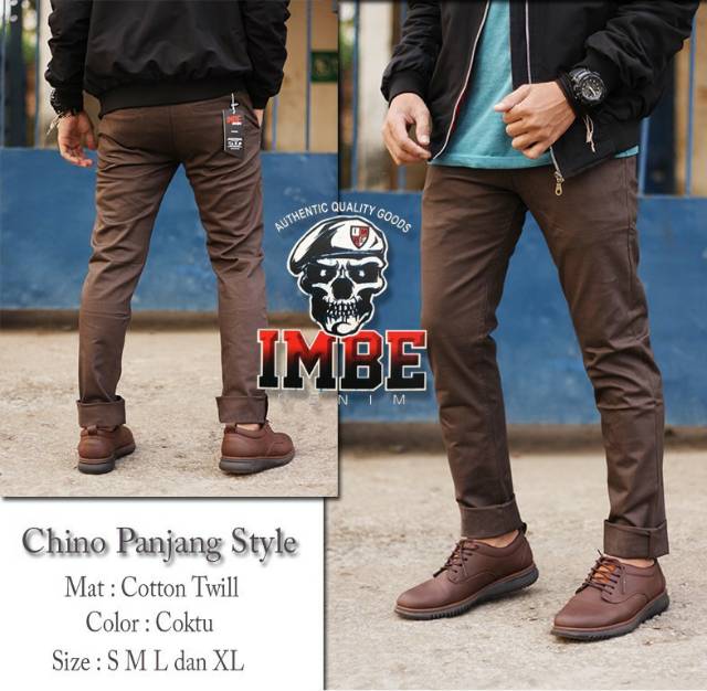 CELANA Pria SLIMFIT Panjang chino KERJA HARIAN HITAM MOCCA ABU GREY KREAM CREAM Sz 27 - 38