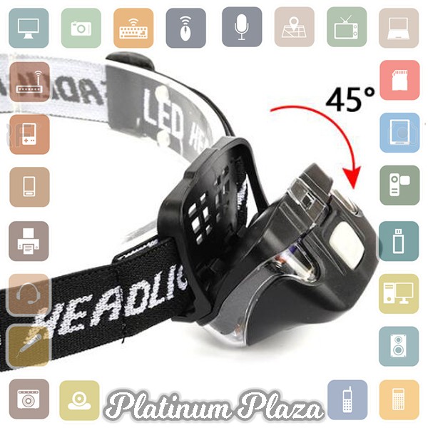 Albinaly Senter Kepala Headlamp COB LED - TG-005 - Black`2GTH6U-