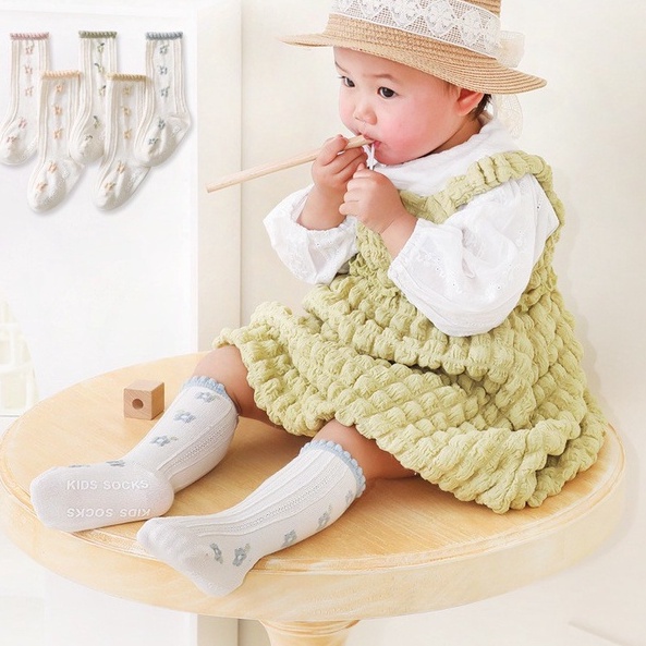 0-3 thn | KAOS KAKI RUFFLE BAYI ANAK IMPOR NEWBORN SOCKS PEREMPUAN catalog QN QBC