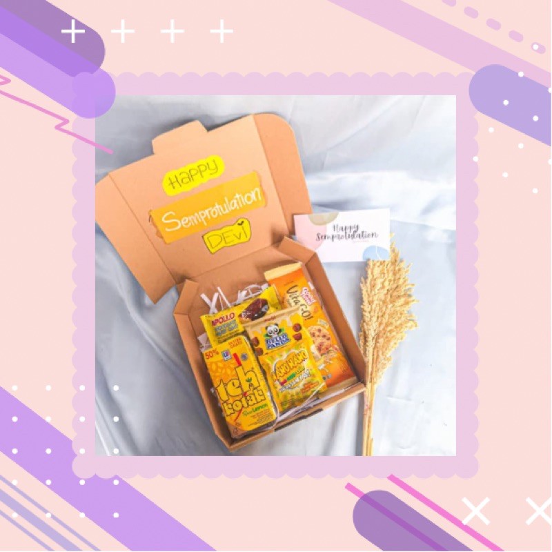 

SNACK BOX KUNING / HADIAH KADO WISUDA / HADIAH KADO ULANG TAHUN ULTAH / GIFT BOX / JAJANAN