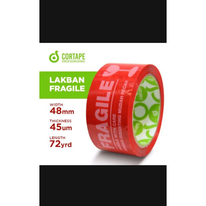 

lakban fragile merah 48 mm x 90 yard lakban jangan dibanting