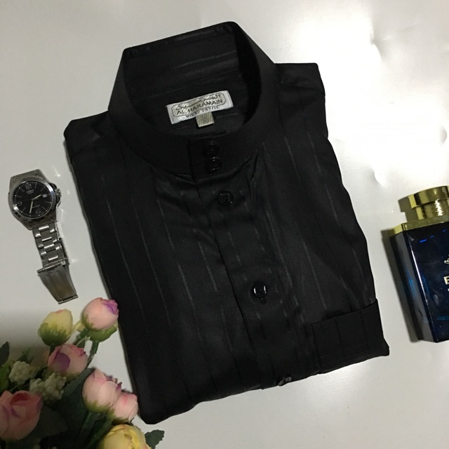 Jubah haramain hitam salur dewasa