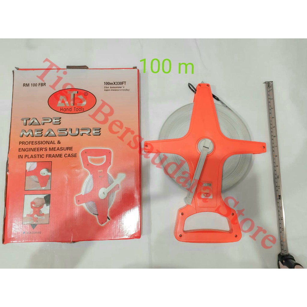 Meteran tanah 100 meter ATS / kain gulung 100 m / meteran roll tancap