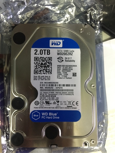 Hardisk PC komputer 2 TB SATA wd blue