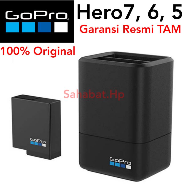 Gopro Hero7 Max Black Hero 8 7 6 5 Baterai Battery Batre Desktop Charger Dual Garansi Resmi TAM