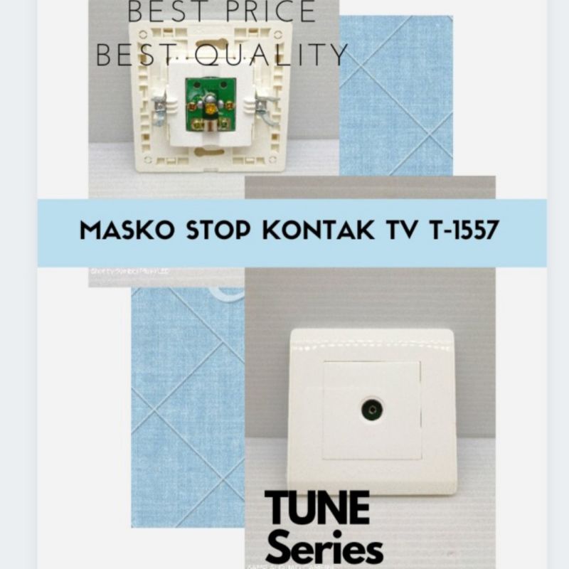 MASKO TUNE STOP KONTAK TV T-1557 / TV SOCKET OUTLET GROSIR TERMURAH