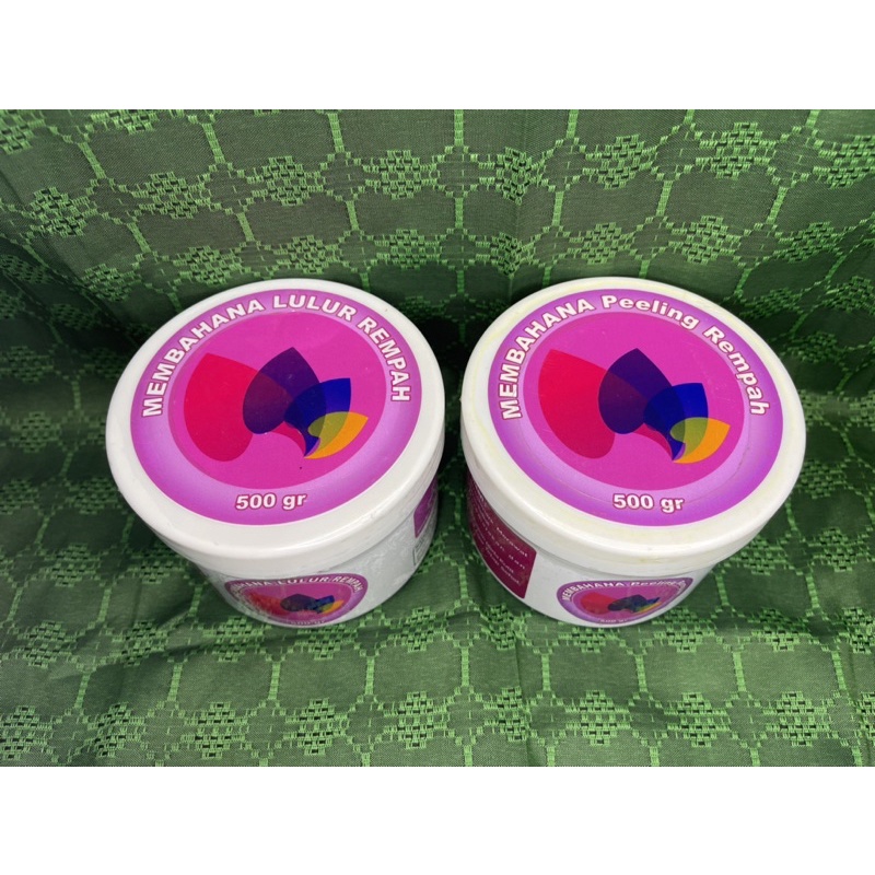 PAKET (LULUR MEMBAHANA + BRIGHTENING / MEMBAHAN PEELING REMPAH) 500gram