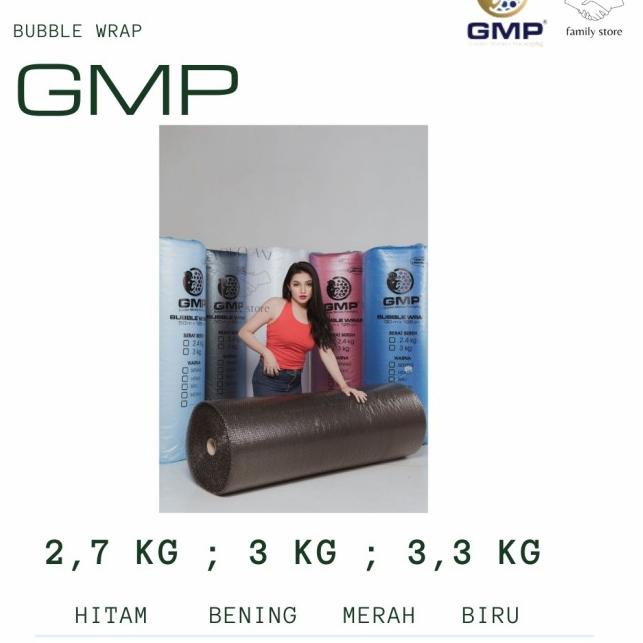 

BUBBLE WRAP GMP HITAM/BENING GMP 3KG 40cm x 50m - Hitam