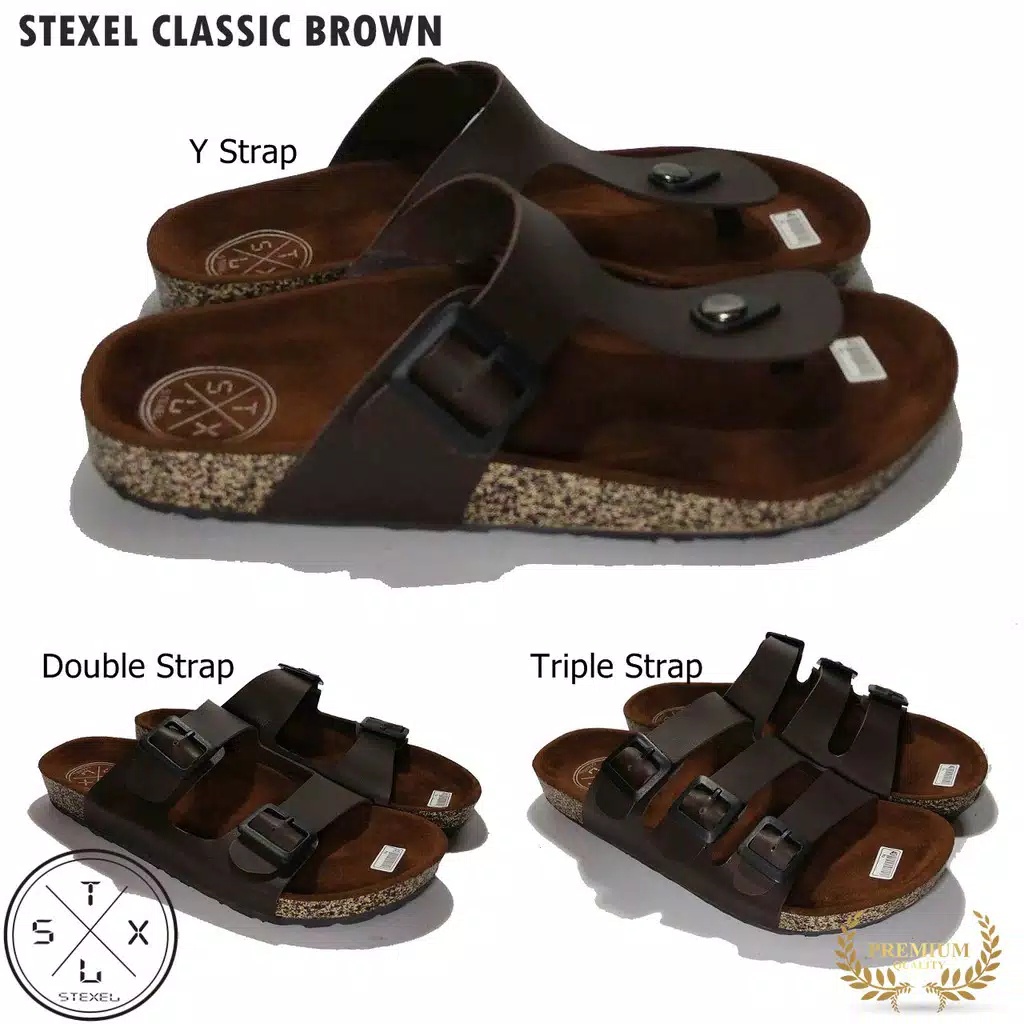 LUBRENE Sendal Pria Casual kekinian Sandal Slop Selop Slip On Santai Kulit Cowok Cewek Laki Laki Dew