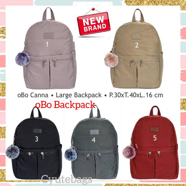 TAS RANSEL WANITA OBO CANNA ORIGINAL LARGE BACKPACK CYUTEBAGS