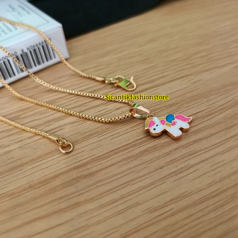 Kalung Titanium Anak Anak Liontin Poni Terbaru Terlaris Anti Karat selamanya Kalung Anak Kekinian Bagus Murah Anti Karat Liontin poni