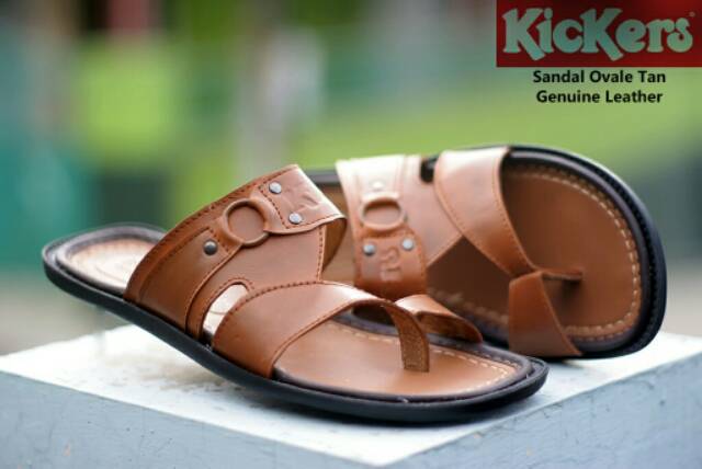 SANDAL KICKERS SLOP RING KULIT