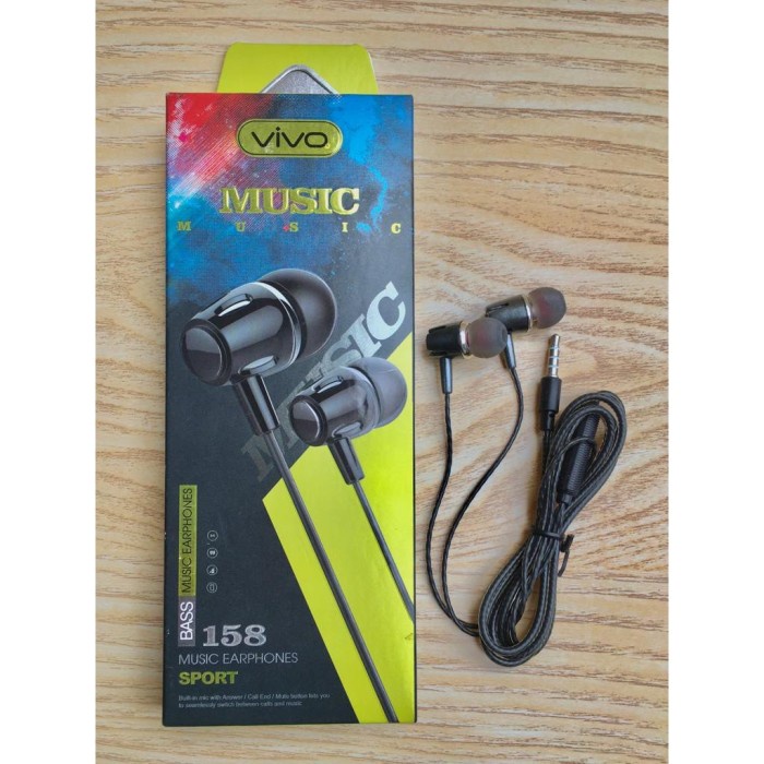 HANDSFREE HEADSET BRANDED LR158 QUALITY ORIGINAL MIC BASS