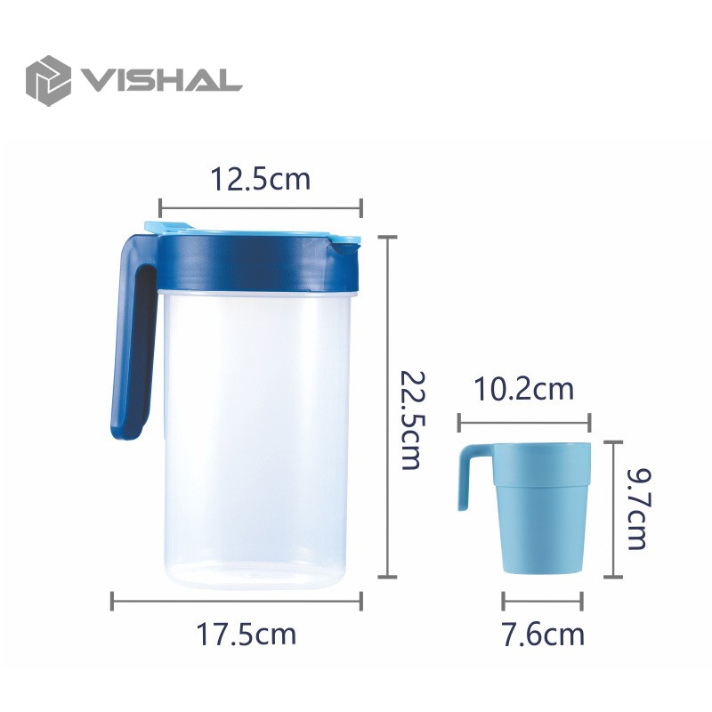 VISHAL 5In1 Eskan Air Minum/Teko Plastik Ceret Air Plastik /Teko Air/Pitcher Water water Jug Infused