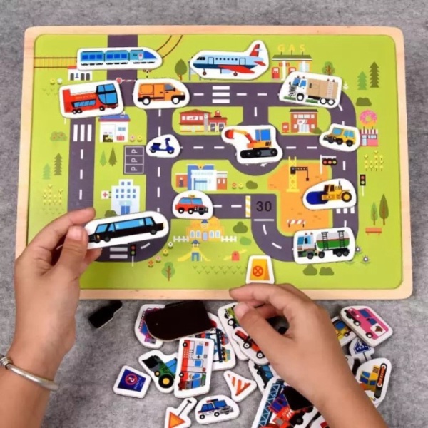 

Traffic Animal Magnetic Puzzle / Mainan Papan Magnet Hewan Lalu Lintas - TRANSPORT Diskon