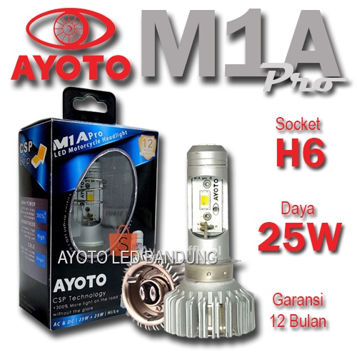 Lampu LED AYOTO M1A H6 PNP Motor Bebek Matic