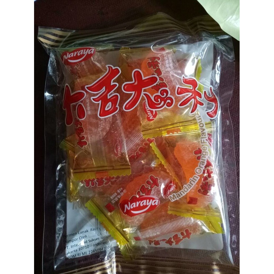 

Hot Promo! NARAYA MANDARIN ORANGE 200gr / Permen Jeruk