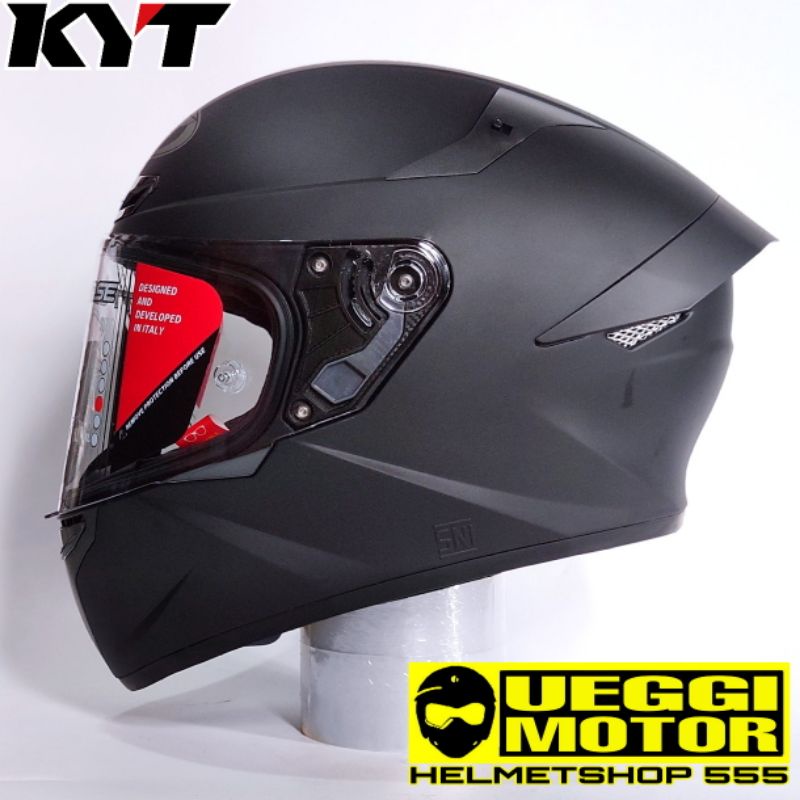 Helm KYT tt cours solid-Hitam dof