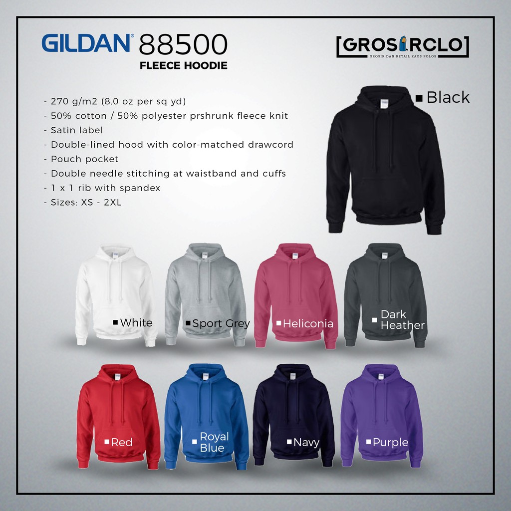 gildan 100 polyester hoodie