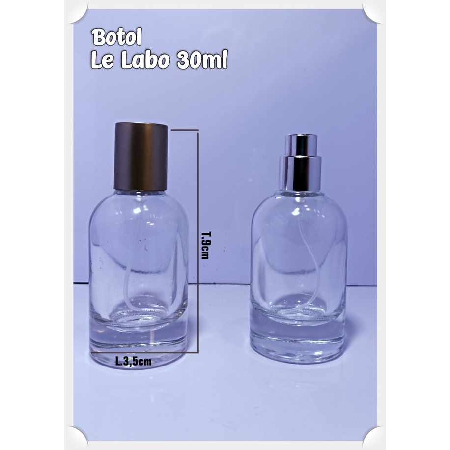 Jual Botol Parfum Kosong 30ml/Botol lelabo/Semi Pres/Kaca/Terbaru