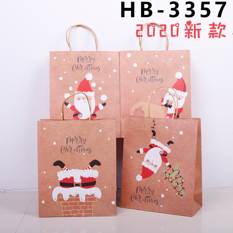 BXKT paperbag box kotak natal christmas bingkisan hadiah goodie bag me - MERAH PUTIH, S