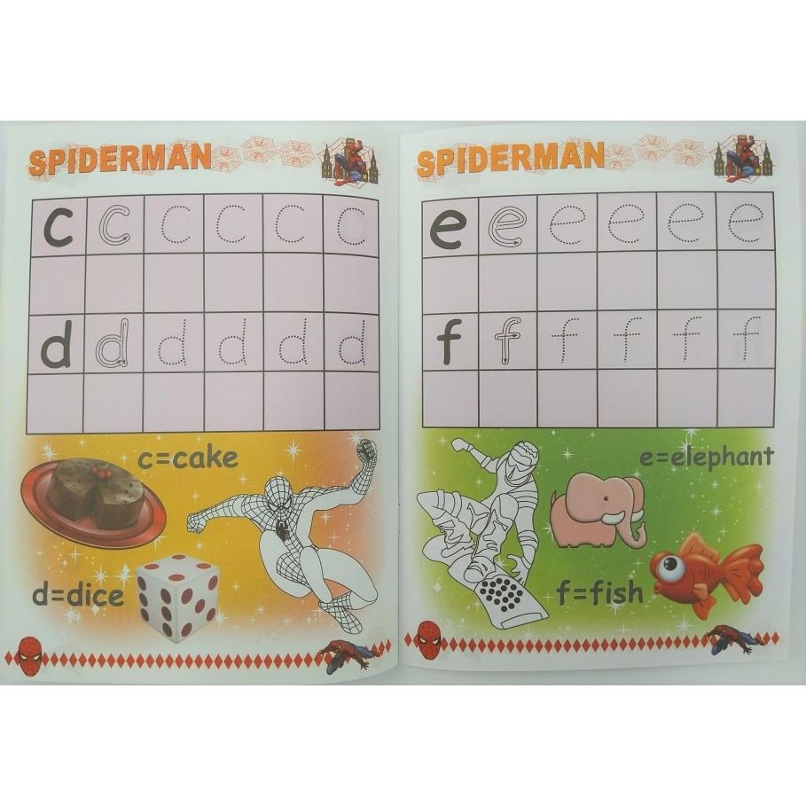 Children Activity Book Write and Coloring Buku Aktivitas Menulis dan Merwarnai Anak