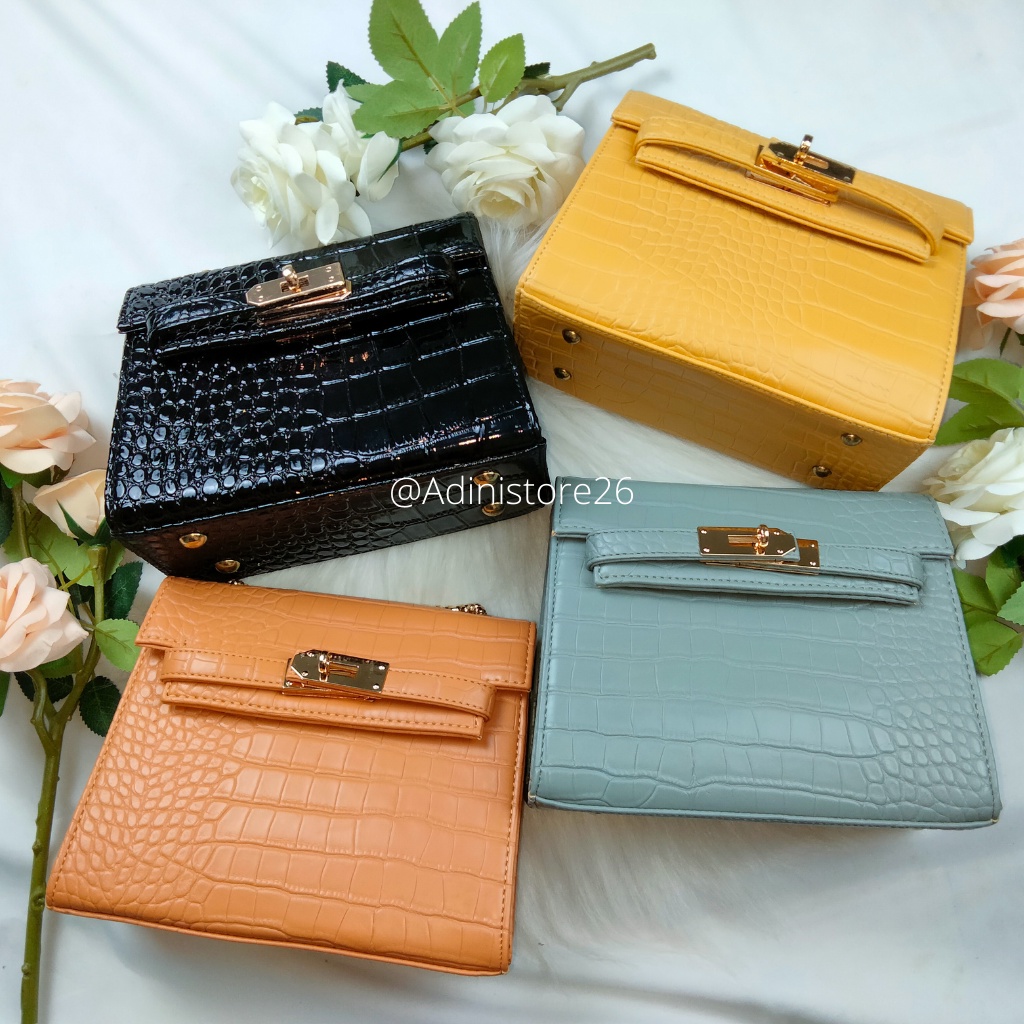 Jennie Croco - Tas Bahu Selempang Wanita Korea Croco Premium
