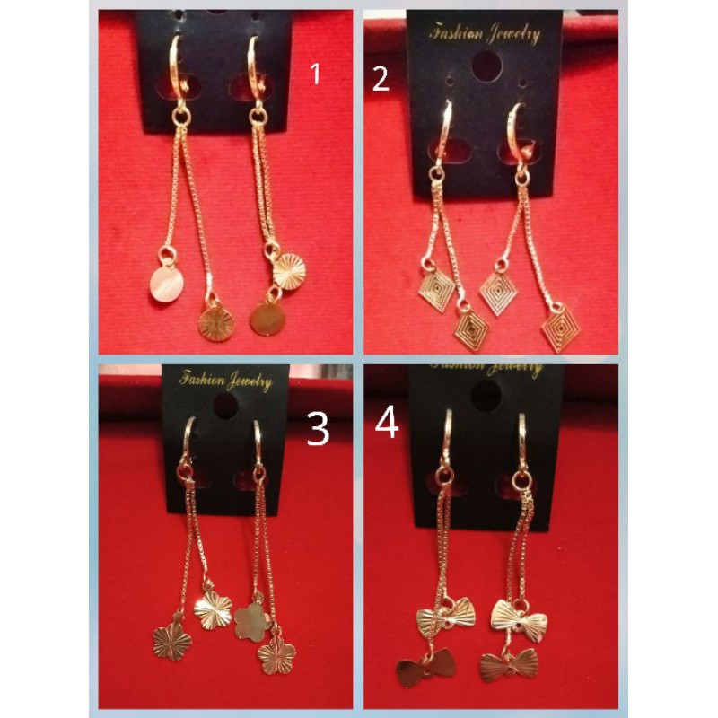 Anting jurai xuping wanita berlapis emas