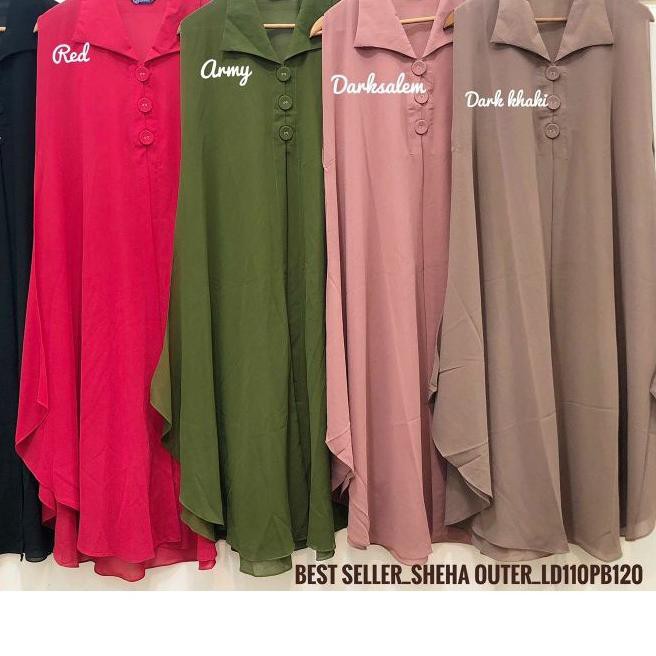 ♞ [BISA ]Sheha Outer/Fashion Muslim/Outer /Outer Sifon/Outer Murah/Outer Polos/FashionWanita/Grosir